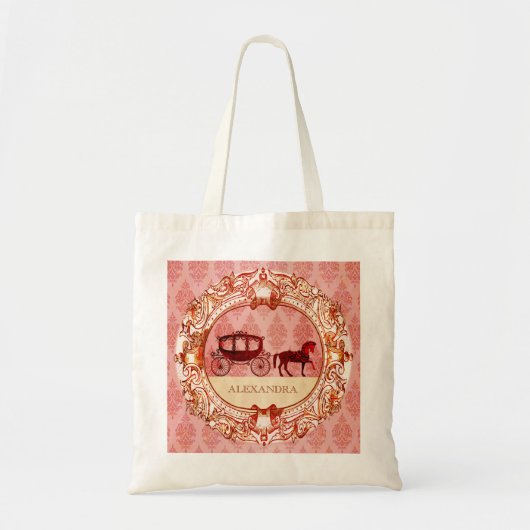 Bruiloft Paard & Carriage - aangepaste tekst Tote Bag (Voorkant)