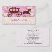 Bruiloft Paard & Carriage - aangepaste tekst Visitekaartje (Voorkant / Achterkant)