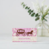 Bruiloft Paard & Carriage - aangepaste tekst Visitekaartje (Staand voorkant)