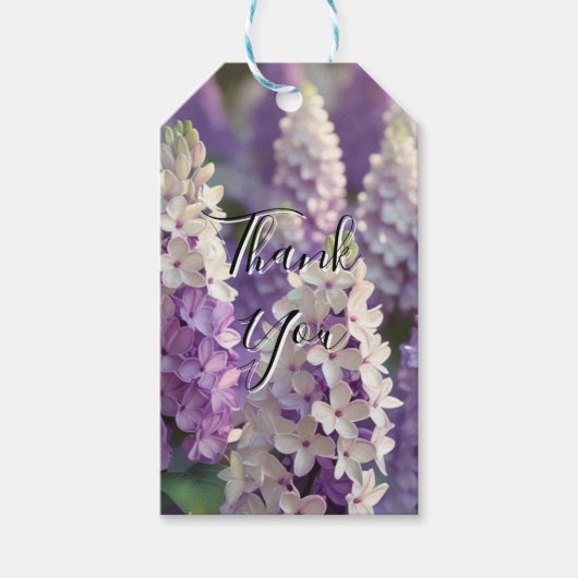 bruiloft Paarse Lila Dank U Sticker Cadeaulabel (Voorkant)