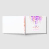 Bruiloft paarse oranje bloem cascade gastenboek (Volledig)