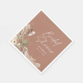 Bruiloft pampas gras moderne boho elegant servet (Hoek)