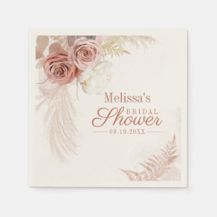 Bruiloft Pampas Gras Terracotta Papier Servet