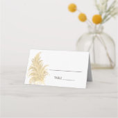 Bruiloft Pampas Grass Tan Op Witte Boho Zomer (Voorkant)