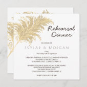 Bruiloft Pampas Grass Tan op witte repetitie Kaart (Voorkant / Achterkant)