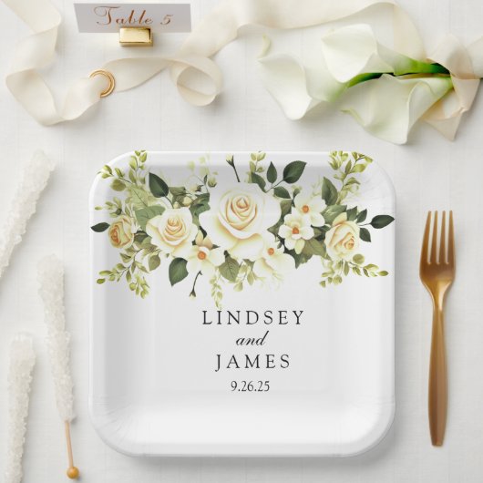 bruiloft papieren bordje (Huwelijk)