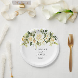 bruiloft papieren bordje