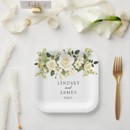 bruiloft papieren bordje