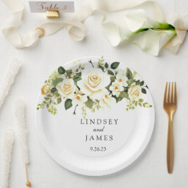 bruiloft papieren bordje