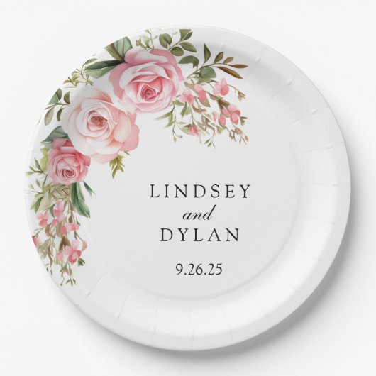 bruiloft papieren bordje (Voorkant)