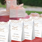 Bruiloft parels Prosecco elegant Bedankdoosjes