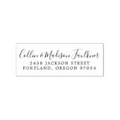 Bruiloft Pas getrouwd retouradres Rubberstempel (Afrduk)