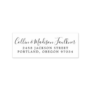 Bruiloft Pas getrouwd retouradres Rubberstempel