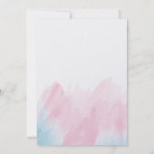 Bruiloft pastel Waterverf uitnodiging (Achterkant)