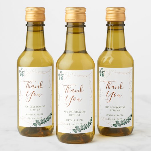 Bruiloft Personaliseer Fles Mini Wijn Label Etiket (Flessen)