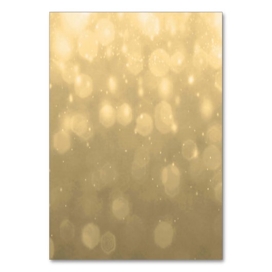 Bruiloft Plaats Kaart Gouden Bokeh Lichten (Achterkant)