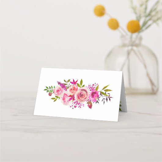 Bruiloft Plaats Kaart rozen Crystal Table Card (Achterkant)