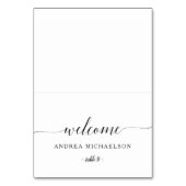 Bruiloft Plaats Kaart Tent - Romantische Kalligraf (Voorkant)