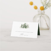 Bruiloft plaatskaart Rustic Pine Forest (Voorkant)