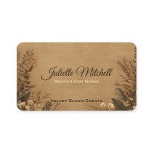 Bruiloft Planner Bedrijfskaart met Rustieke Jute