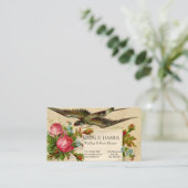 Bruiloft Planner  Rode Rozen Bluebird Visitekaartje (Staand voorkant)