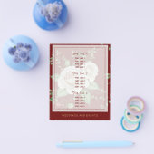 bruiloft Planner | Sjabloon Rode Bourgognige Rozen Flyer (Enkel)