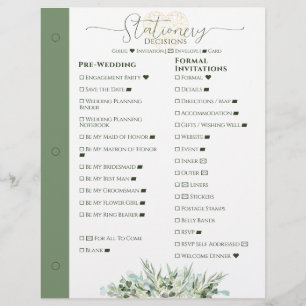Bruiloft Planner Stationery Besluit Multomap Pagin