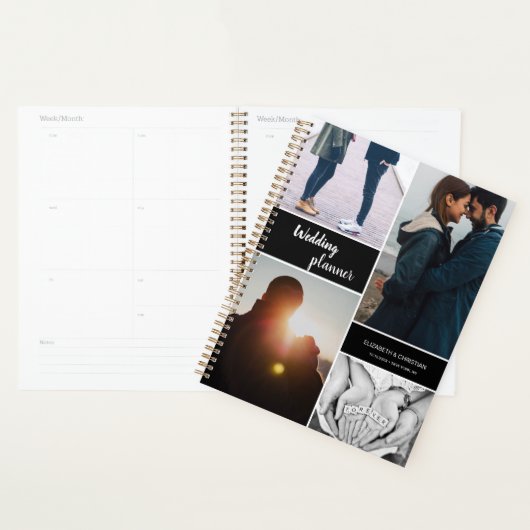 Bruiloft planner verloving foto collage Custom (Display)