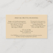 Bruiloft Planner Victoriaans Rode Magnolia Visitekaartje (Achterkant)