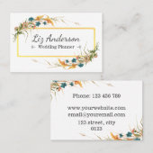 bruiloft Planner Visitekaartje (Voorkant / Achterkant)