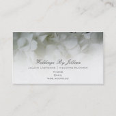 Bruiloft Planner Visitekaartje - Witte hortensia's (Voorkant)