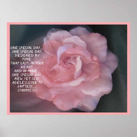 BRUILOFT POSTER PRINT MET GEDICHT ONTWERP (Voorkant)