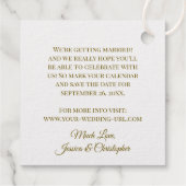 Bruiloft potlood ons In Save the Date Frilly Elega Bedankjes Labels (Achterkant)