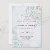 Bruiloft | Prachtige Bleke blauwe Rozen Kaart (Voorkant)