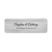 Bruiloft Professioneel Creatief Script Hout Elegan Etiket (Voorkant)