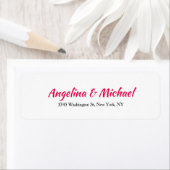 Bruiloft Professioneel Creatief Script Wit Modern Etiket (Insitu)