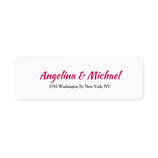 Bruiloft Professioneel Creatief Script Wit Modern Etiket (Voorkant)