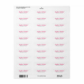 Bruiloft Professioneel Creatief Script Wit Modern Etiket (Full Sheet)