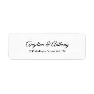 Bruiloft Professioneel Creatief Script Zwart Wit Etiket