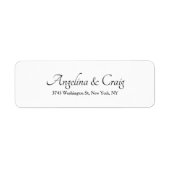 Bruiloft Professioneel Elegant Wit Modern Etiket (Voorkant)