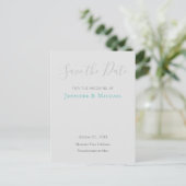 Bruiloft Professioneel Ontwerp Modern Save the Dat Briefkaart (Staand voorkant)