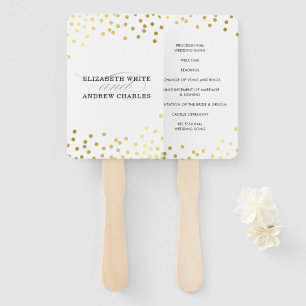 BRUILOFT PROGRAMMA stijlvolle chic glam gouden con Handwaaier