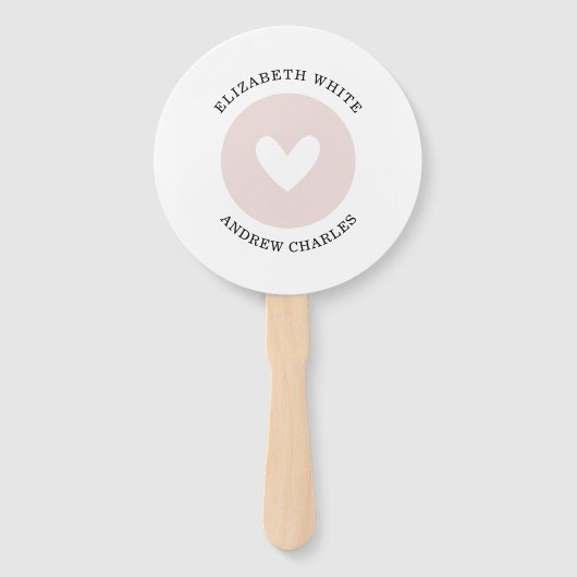 BRUILOFT PROGRAMMA stijlvolle moderne schattige ha Handwaaier (Voorkant)