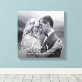 Bruiloft Quote Custom Foto Canvas Print (Insitu (Houten vloer))