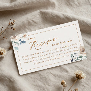 Bruiloft Recept Verzoek Rustieke Herfst Bloemen Informatiekaartje