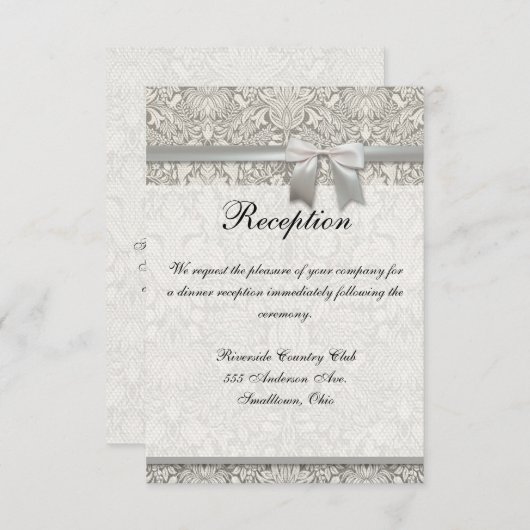 Bruiloft Receptie Aanpasbare uitnodiging sjabloon (Voorkant / Achterkant)