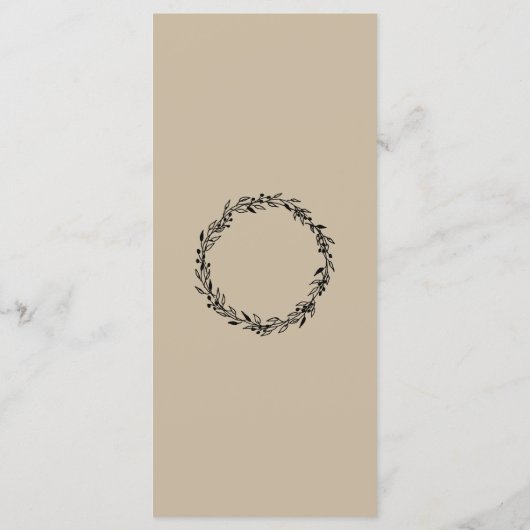 Bruiloft Receptie menu aangepaste sjabloon (Achterkant)