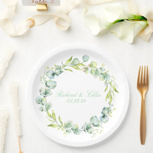 Bruiloft Receptie Papier Bord Rustiek Botanisch