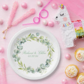 Bruiloft Receptie Papier Bord Rustiek Botanisch (Feest)