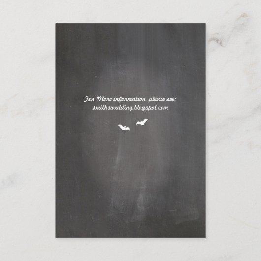 Bruiloft Reception Cards Landelijke Stijl Gotische Informatiekaartje (Achterkant)